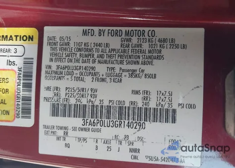 2016 Ford Fusion Hybrid Se из США, поврежденный, VIN 3FA6P0LU3GR140290